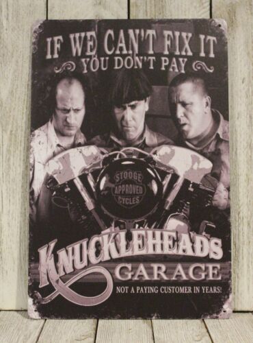 Auto Repair Shop In - Knuckleheads Garajı Teneke Metal Tabelası 3
