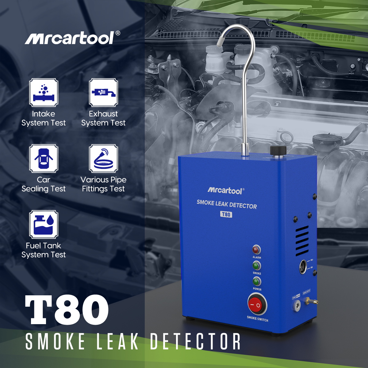Smoke Leak Detector - MR CARTOOL Araba Duman Sızıntı Tespit
