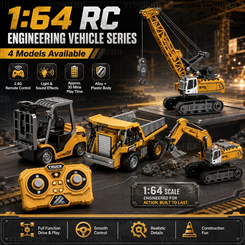 Engine Hoist Crane - Uzaktan Kumandalı Mini Alaşım Araba 1:64