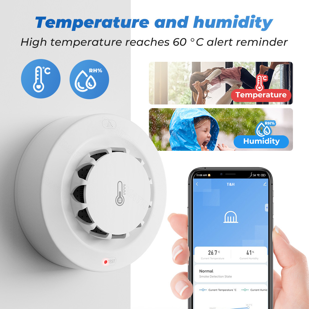 Tuya WiFi Sıcaklık ve Nem Sens - Smoke Leak Detector incelemesi ve fiyatı