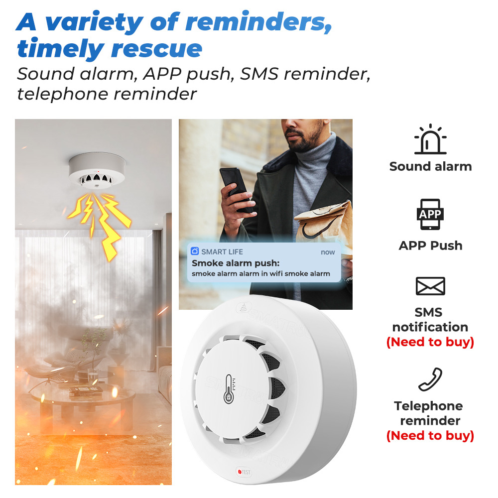 Tuya WiFi Sıcaklık ve Nem Sens - Smoke Leak Detector incelemesi ve fiyatı