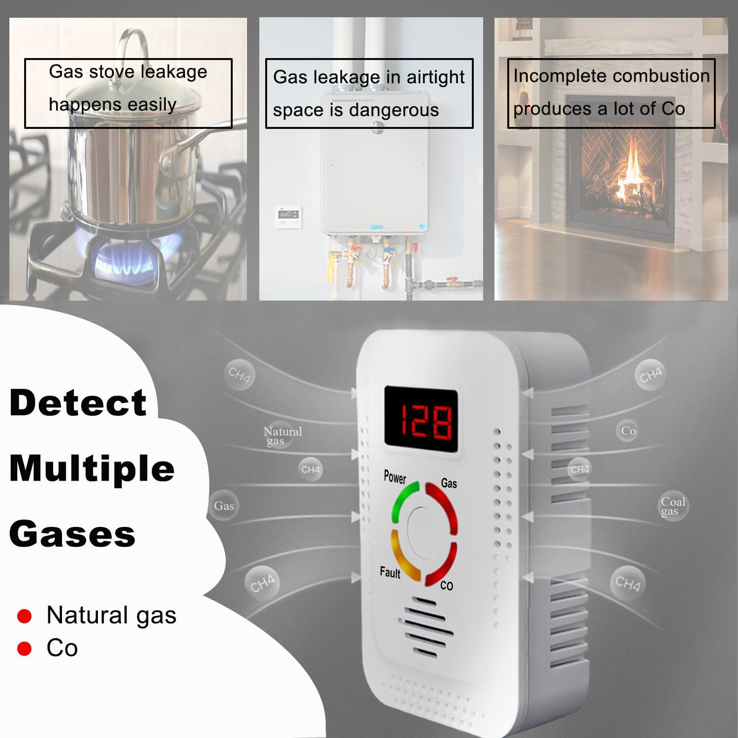 Doğal Gaz Dedektörü 2'si 1 Ara - Smoke Leak Detector incelemesi ve fiyatı